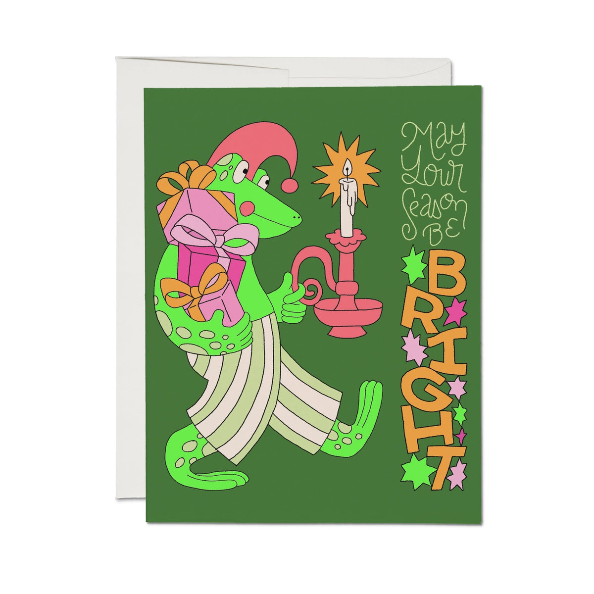 Frog Christmas Greeting Card