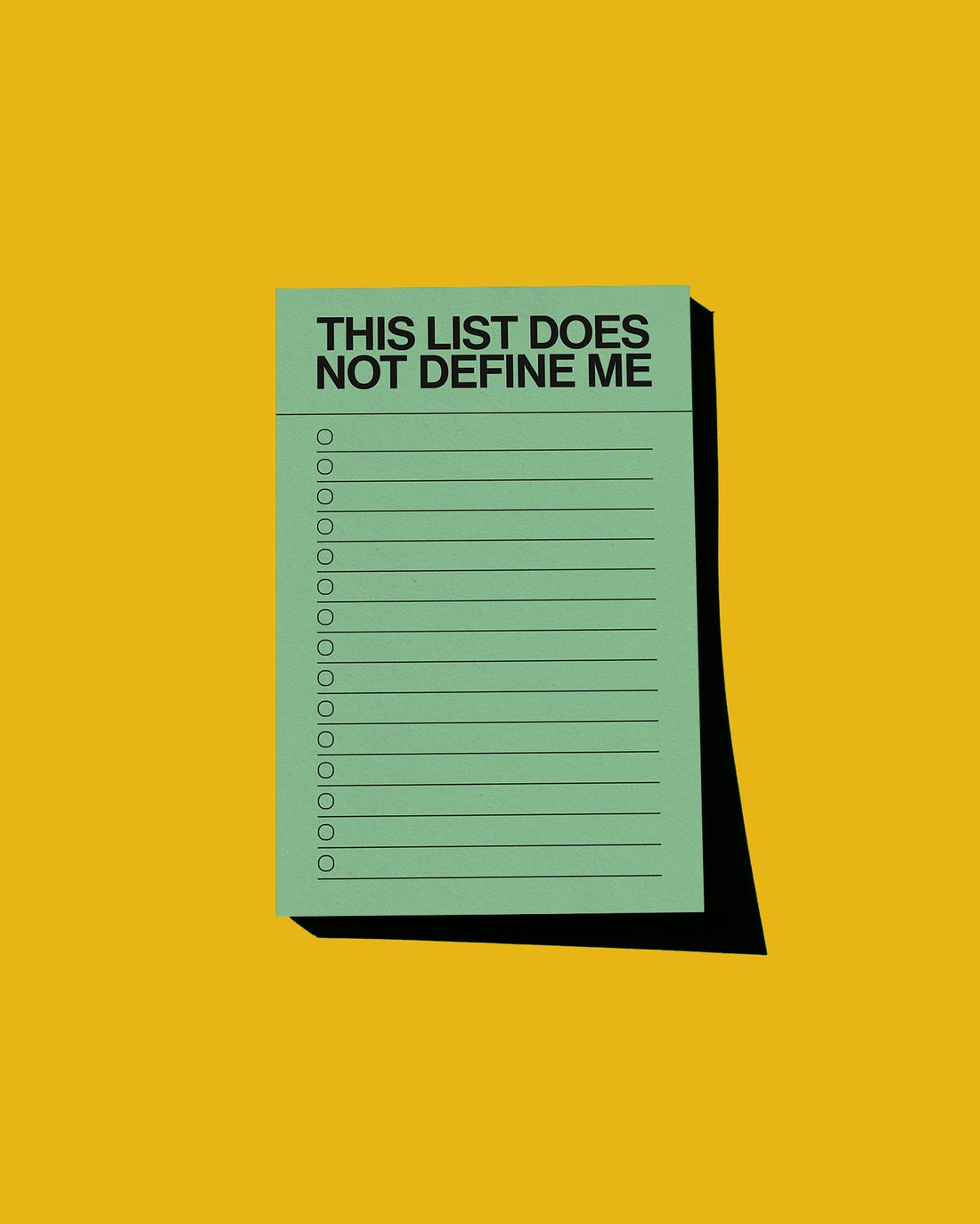 This List Does Not Define Me - Notepad