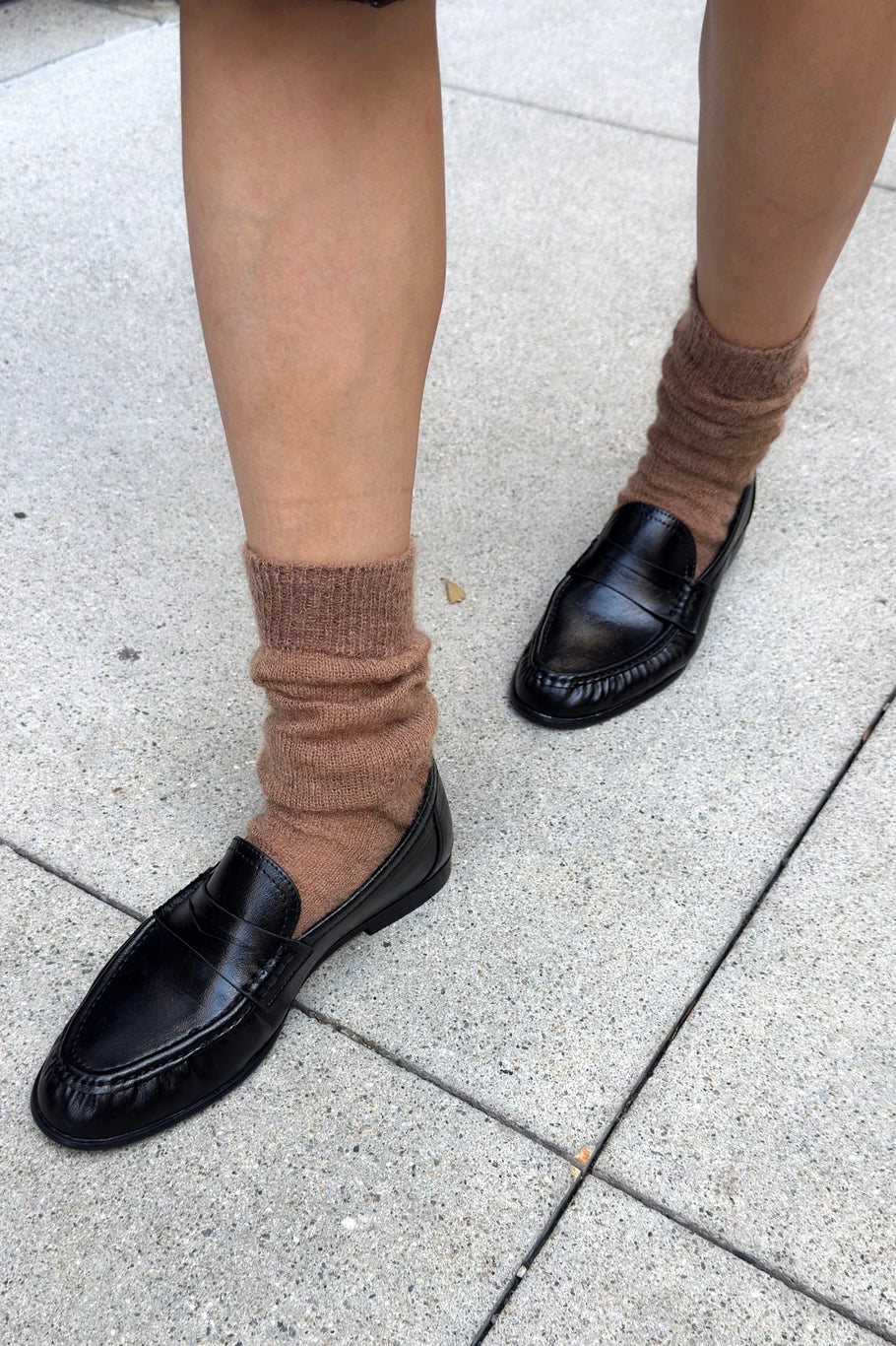 Mohair Veil Socks - Mocha
