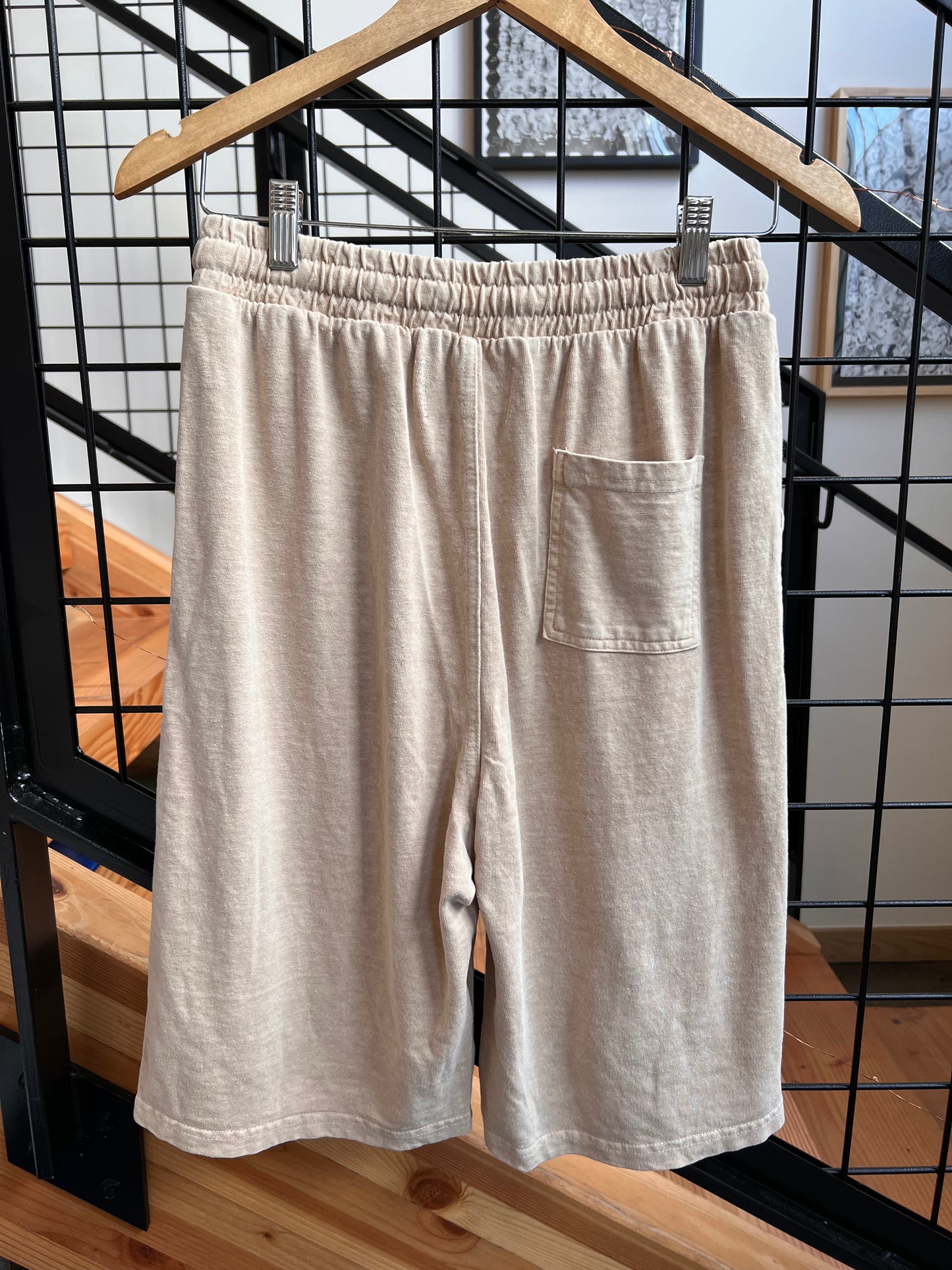 Hemp/Cotton Bermuda Pocket Shorts - Sand