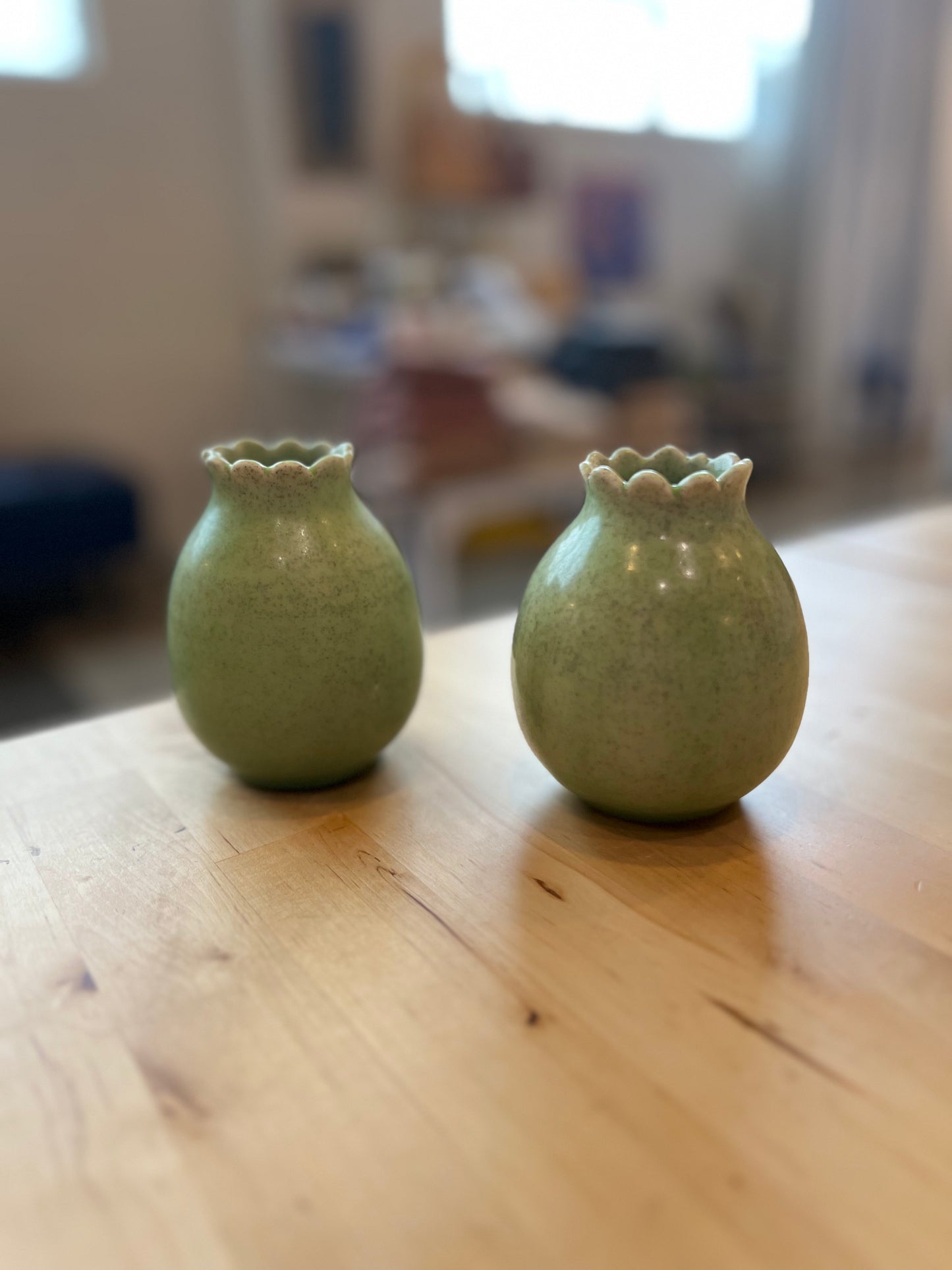 Ruffle Bud Vase - Matcha