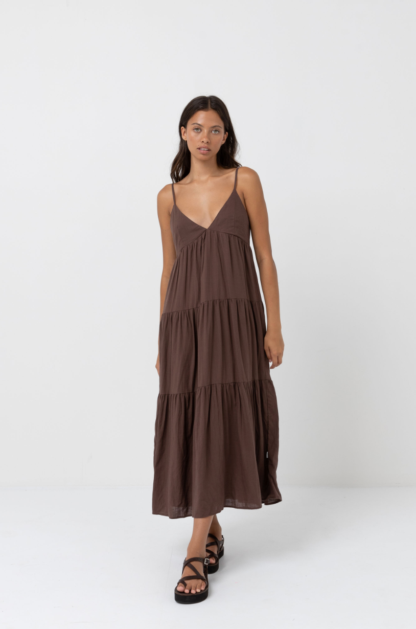 Classic Tiered Midi Dress