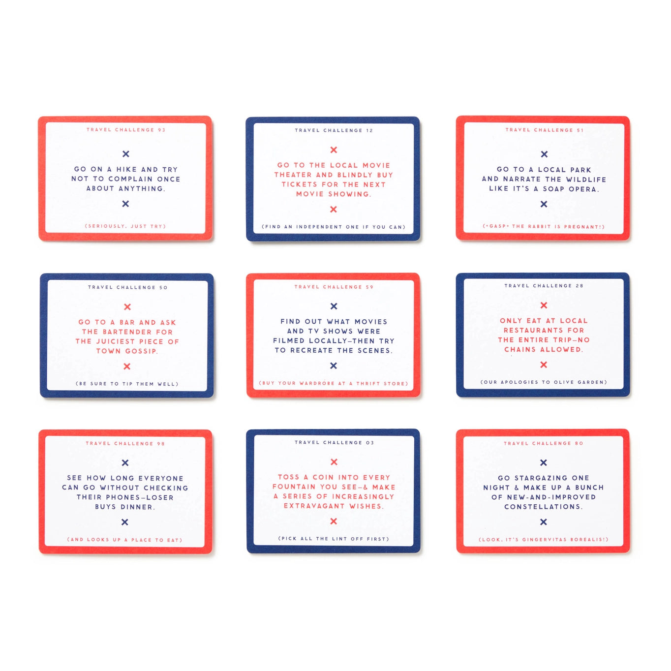 Challenge Accepted - Travel Tasks Card Deck