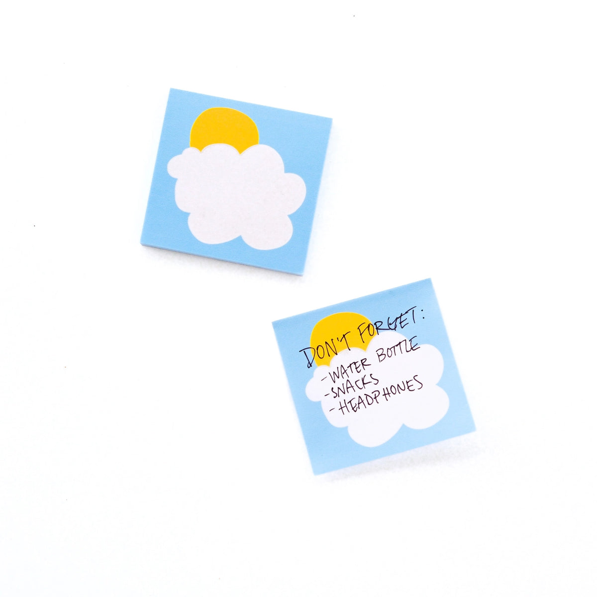 Partly Cloudy Sticky Notes - 50-sheet Notepad