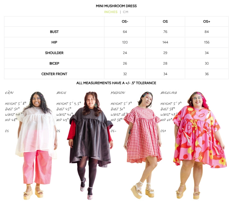 Black Gingham Mushroom Dress - OS