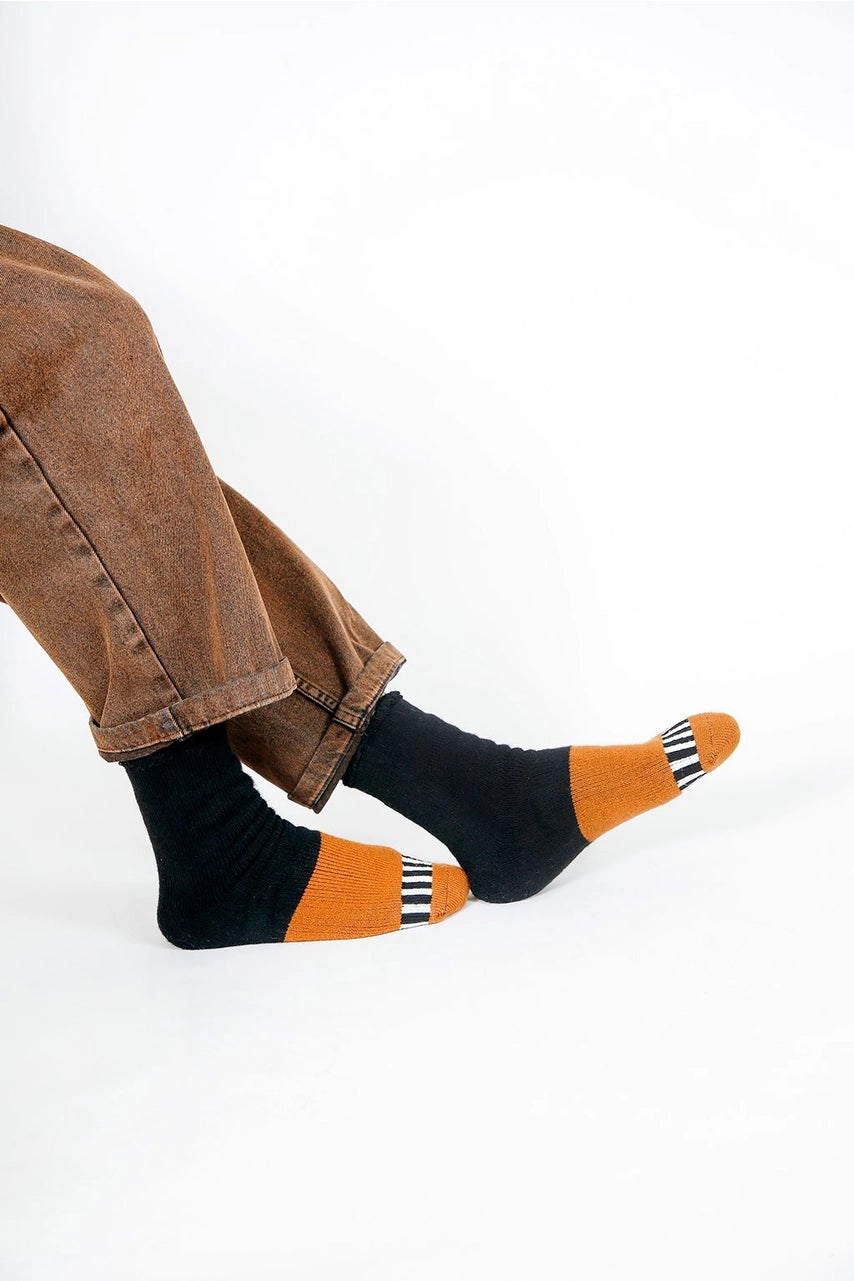 Cozy Thick Plush Ankle Sock - Stripes