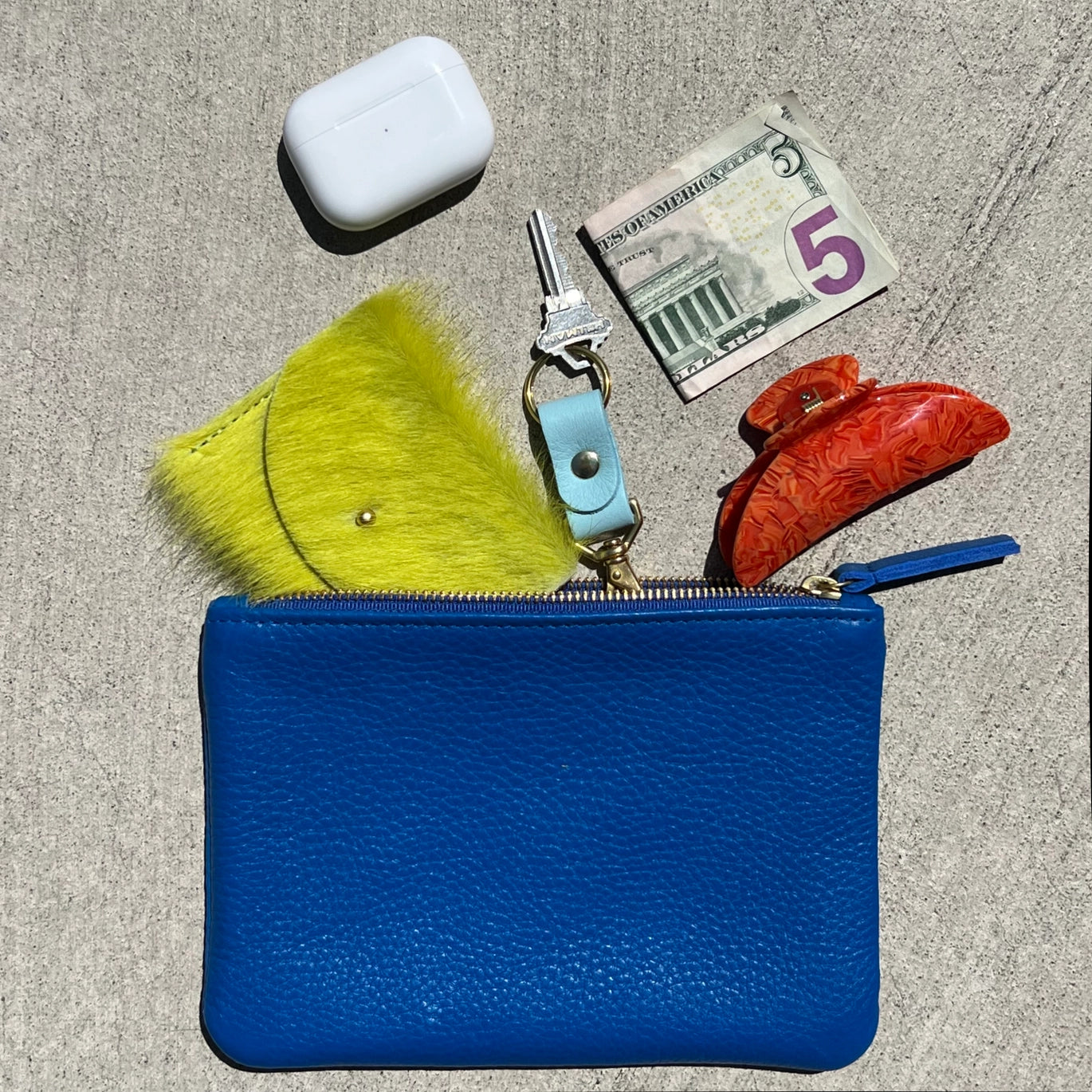 Zipper Pouch - Tomato Leather