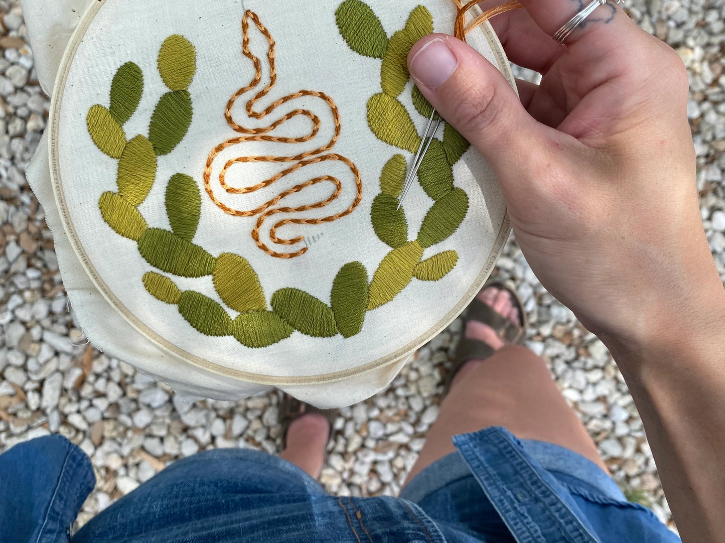 Rattlesnake Embroidery Kit