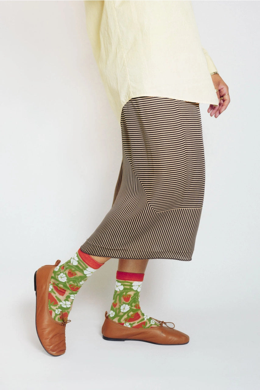 Strawberry Sheer Ankle Sock By Soulshine Co
