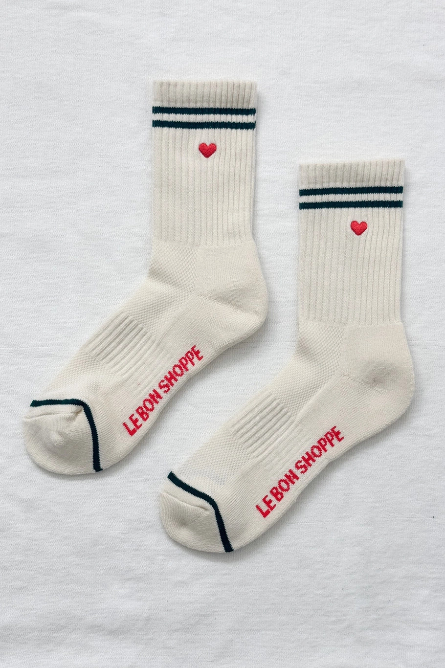 Heart Embroidered Boyfriend Socks