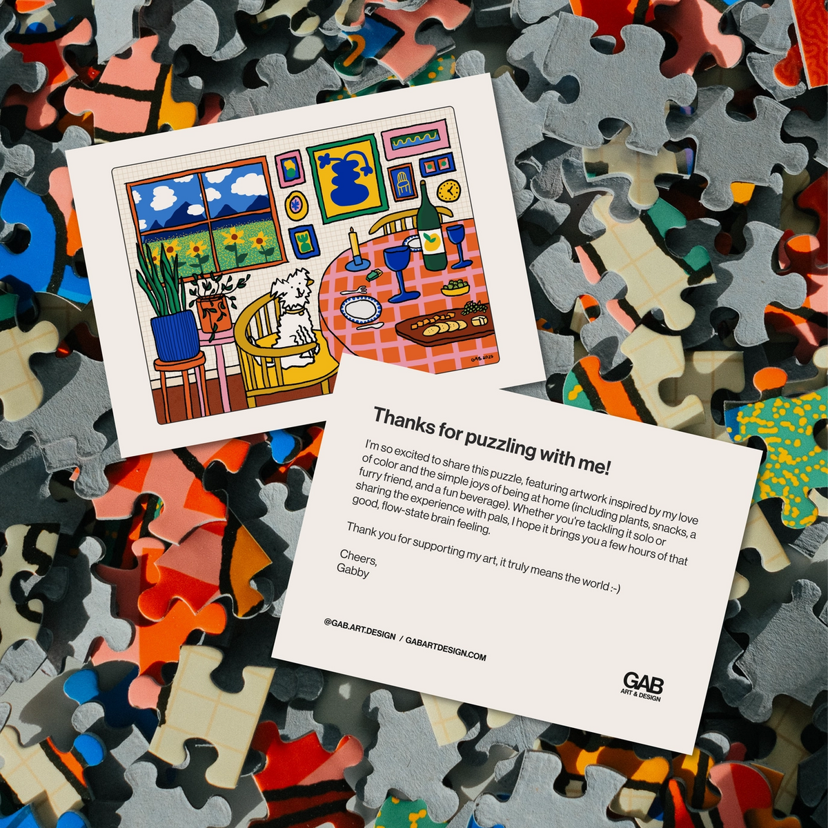 Happy Home Illustrated 500-piece Jigsaw Puzzle