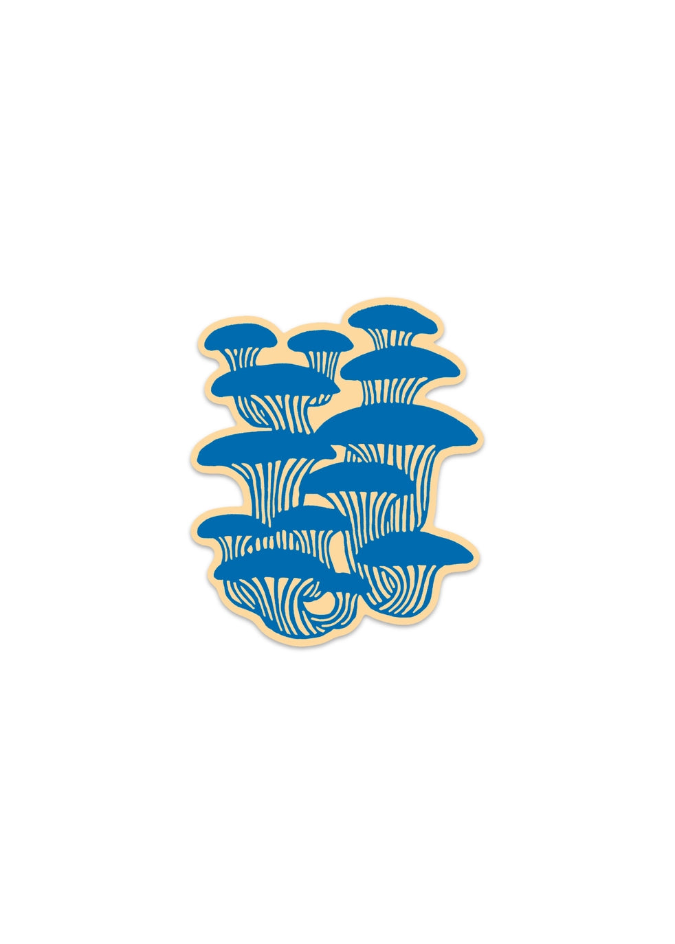 Blue Oyster Mushrooms Vinyl Sticker