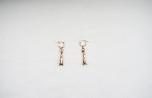 Snowdrop Hoop Earrings
