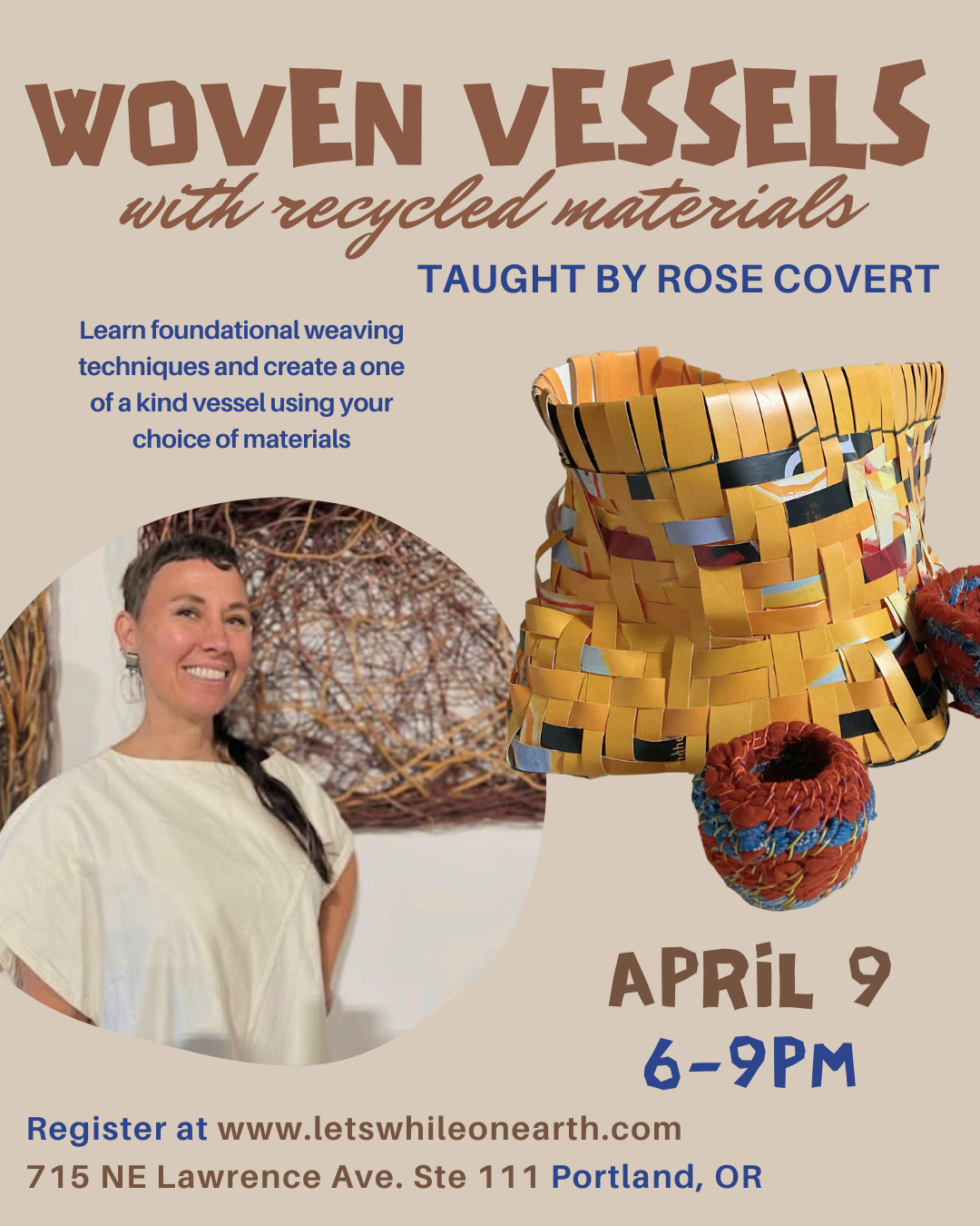 Woven Vessels with Recycled Materials