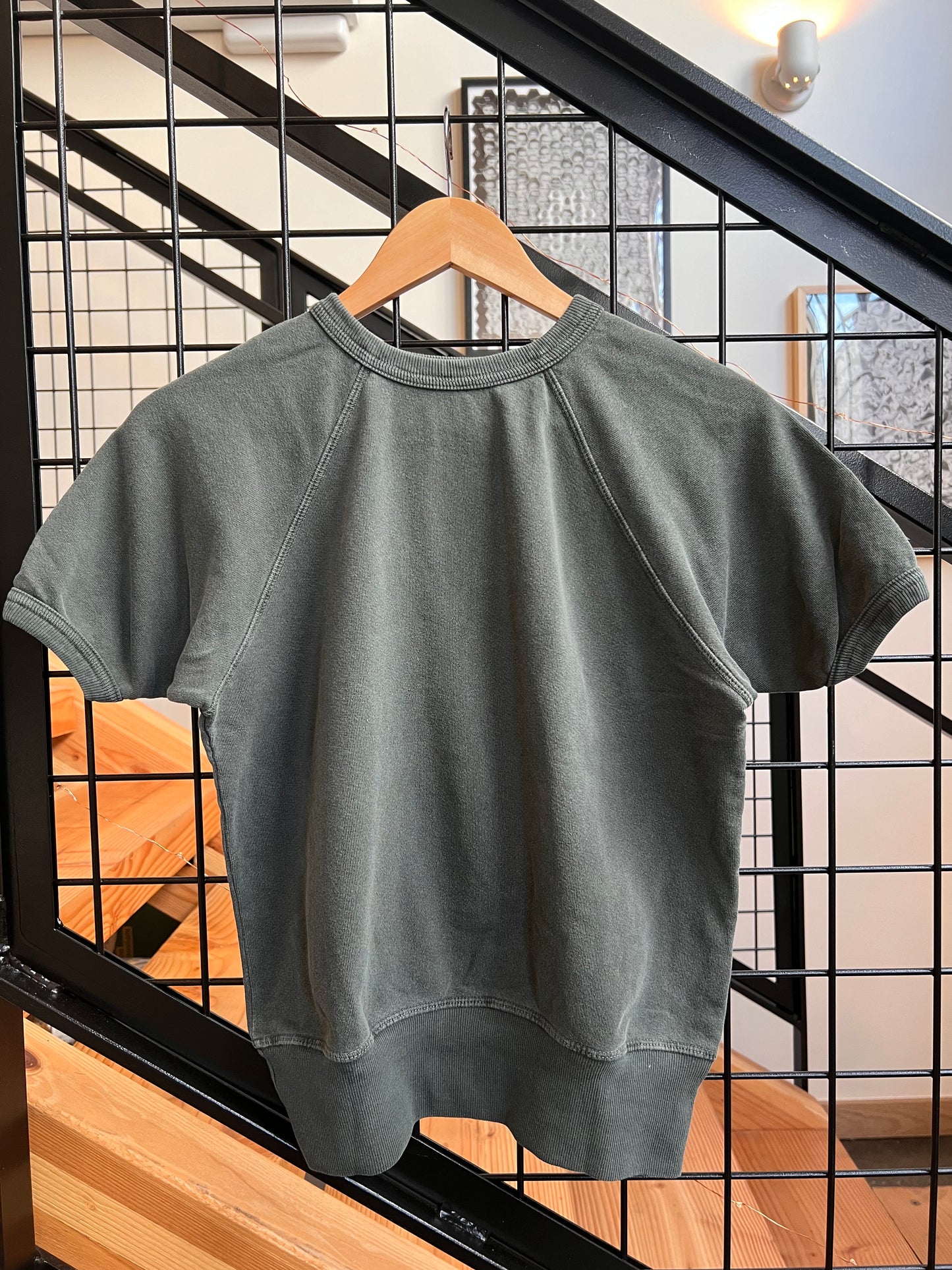 Short Sleeve Raglan Top - Forest Green