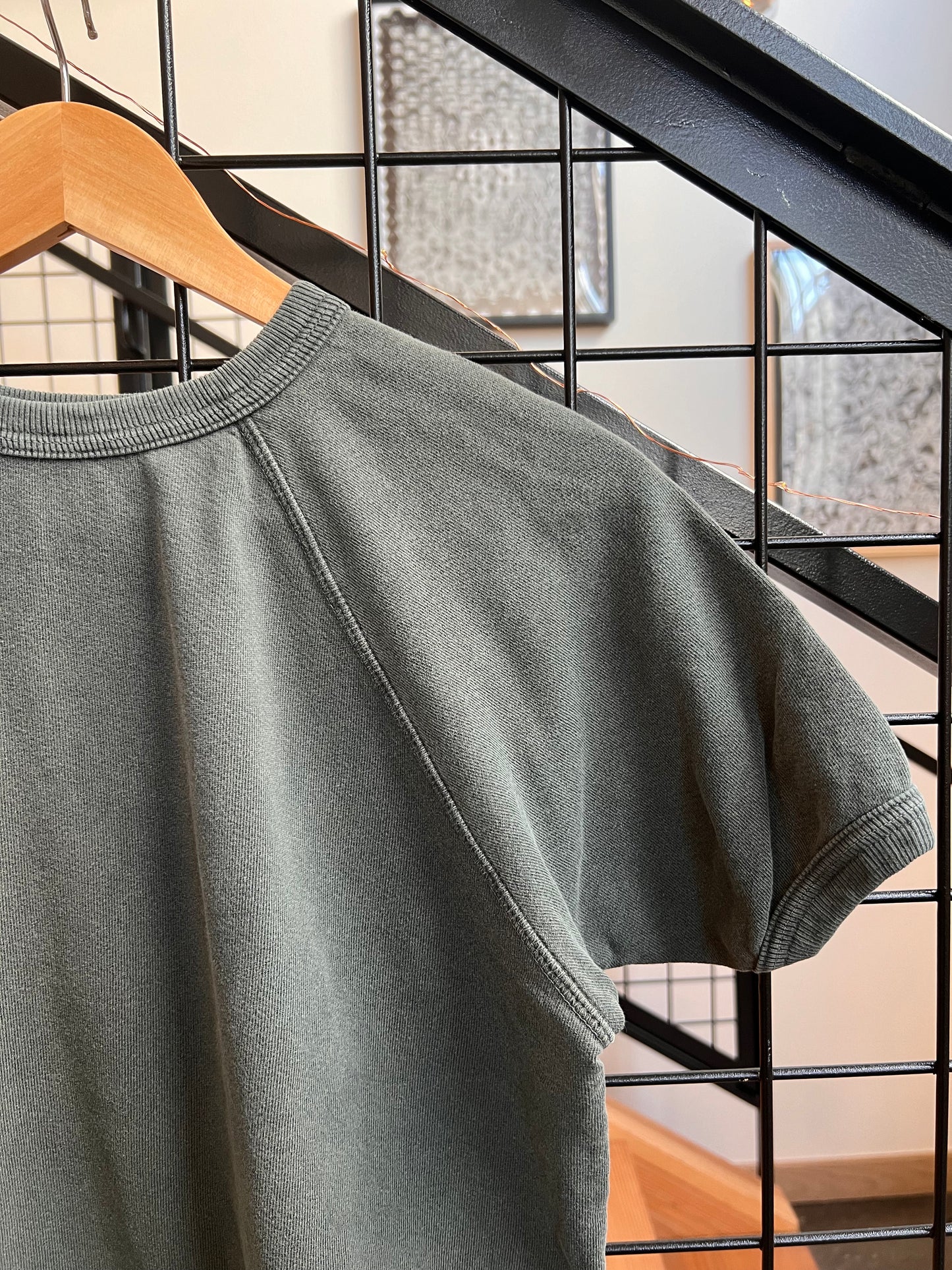 Short Sleeve Raglan Top - Forest Green