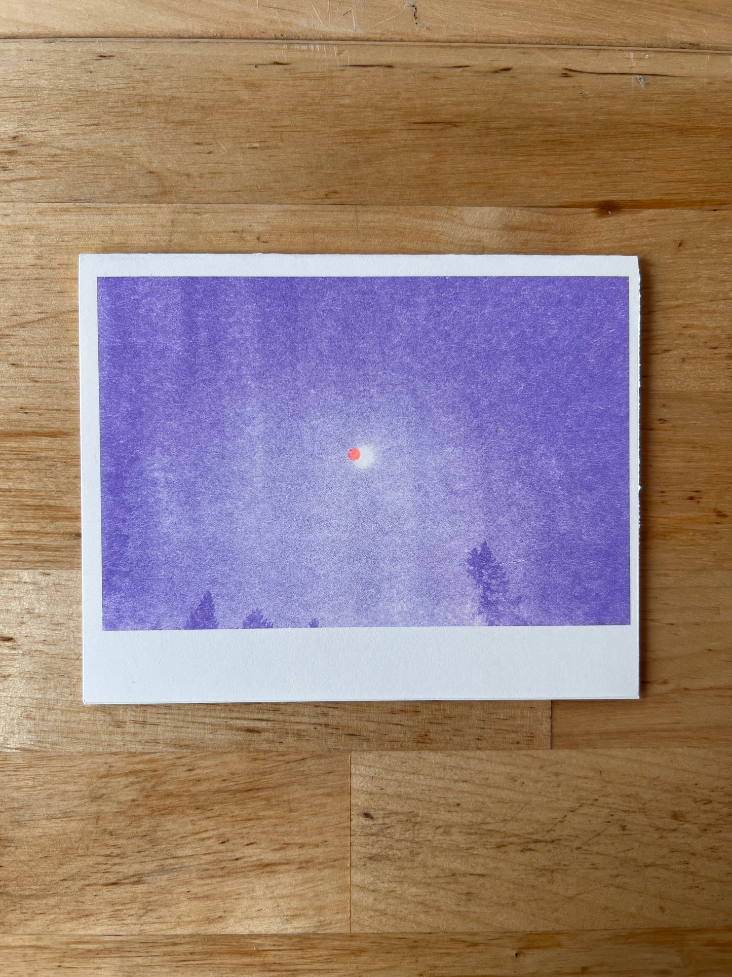 Riso Print Greeting Card - Eclipse