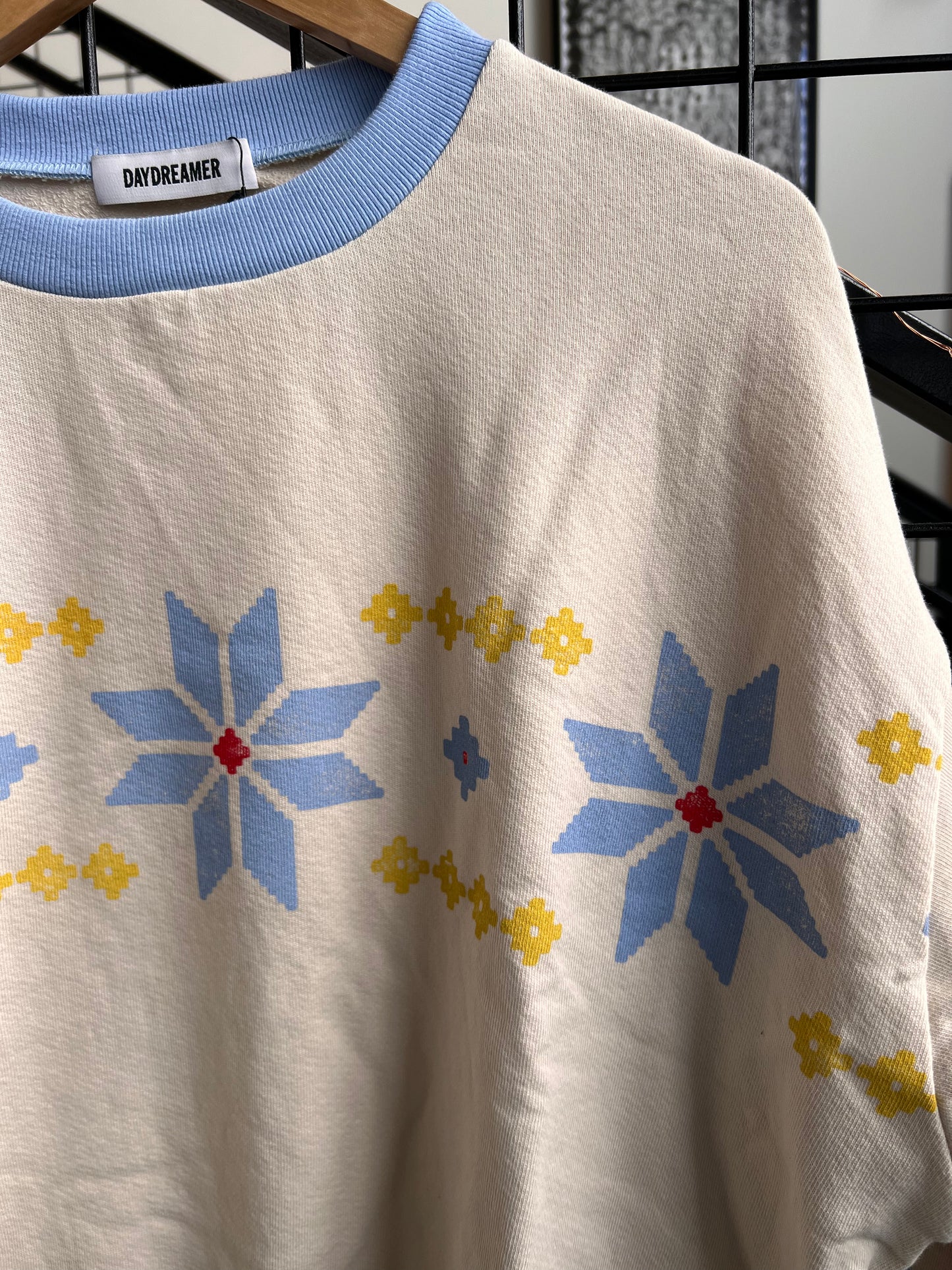 Fair Isle Snowflake Oversized Terry Sweatshirt