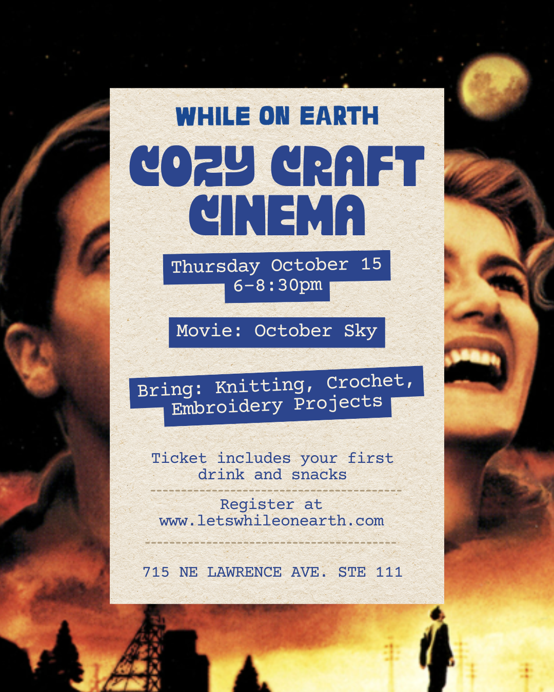 October Cozy Craft Cinema