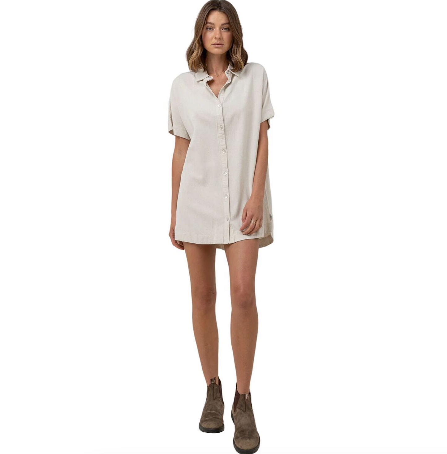 Classic Shirt Dress - Oat