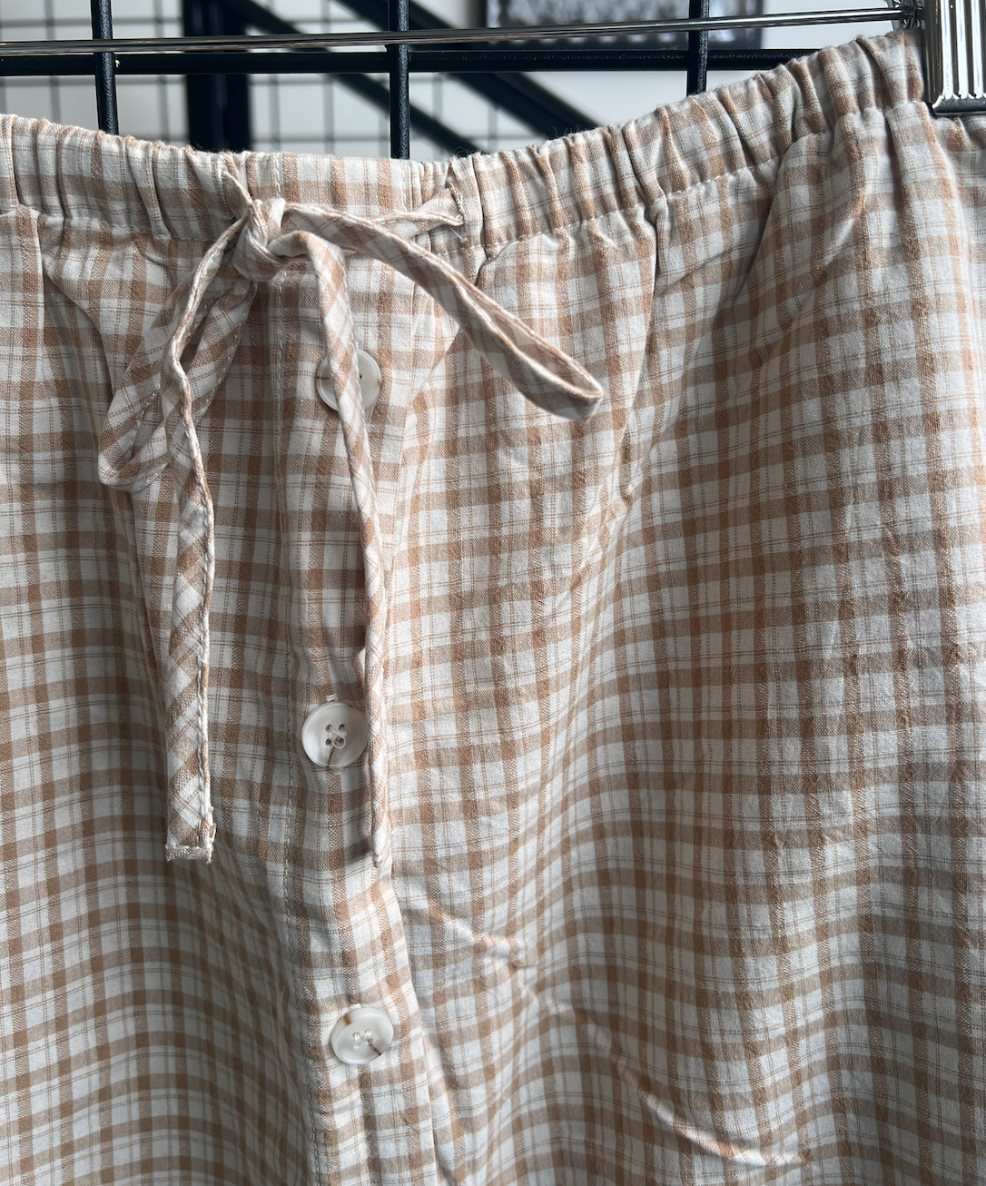 London Check Skort - Natural