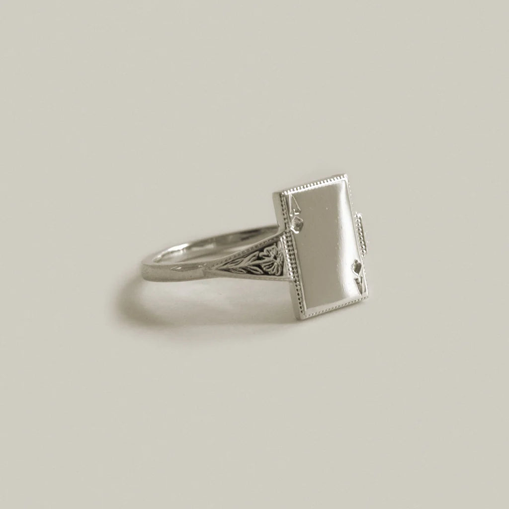 Ace of Spades Ring - Sterling Silver