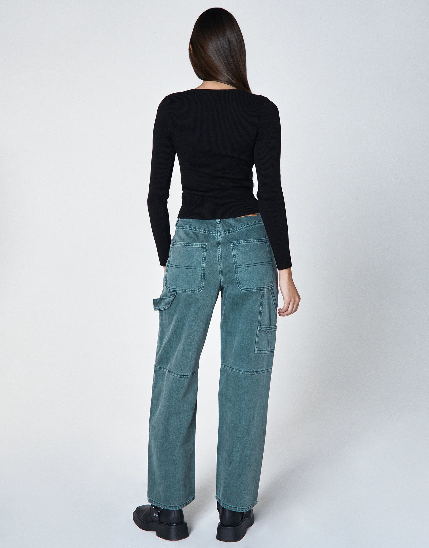 Alex High-Rise Relaxed Leg Carpenter Pant - Seawater