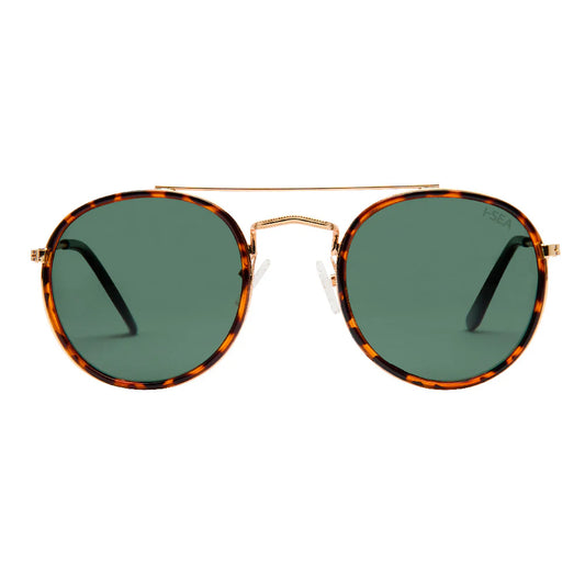 All Aboard Sunglasses - Matte Tort/Green