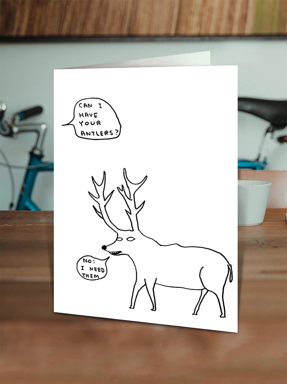 David Shrigley Christmas Card - Antlers