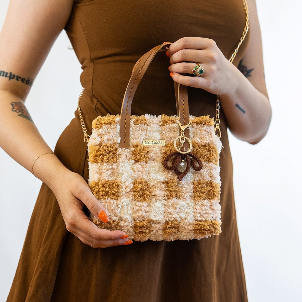 Craft Club Woven Bag Kit - Gingham Chocolate
