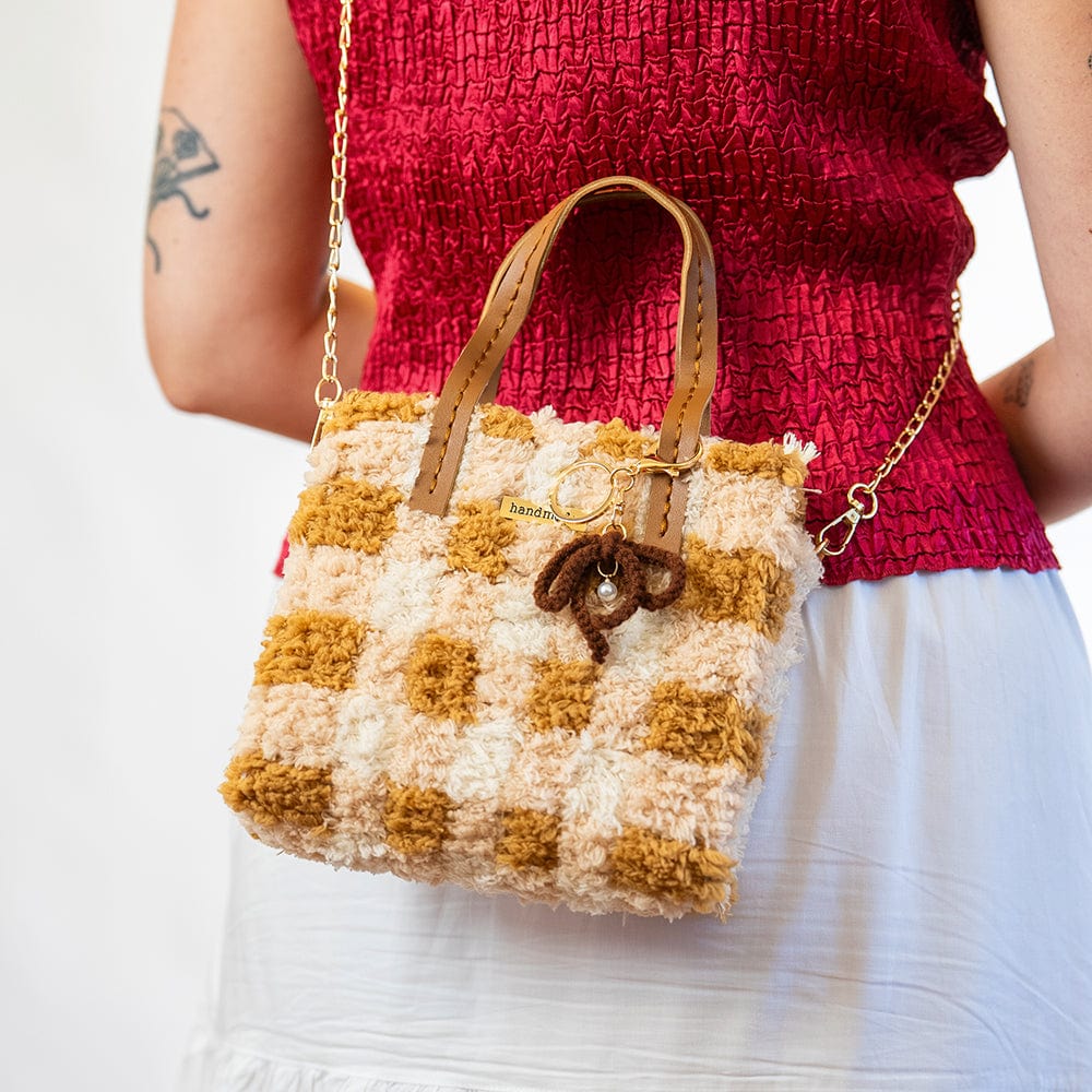 Craft Club Woven Bag Kit - Gingham Chocolate