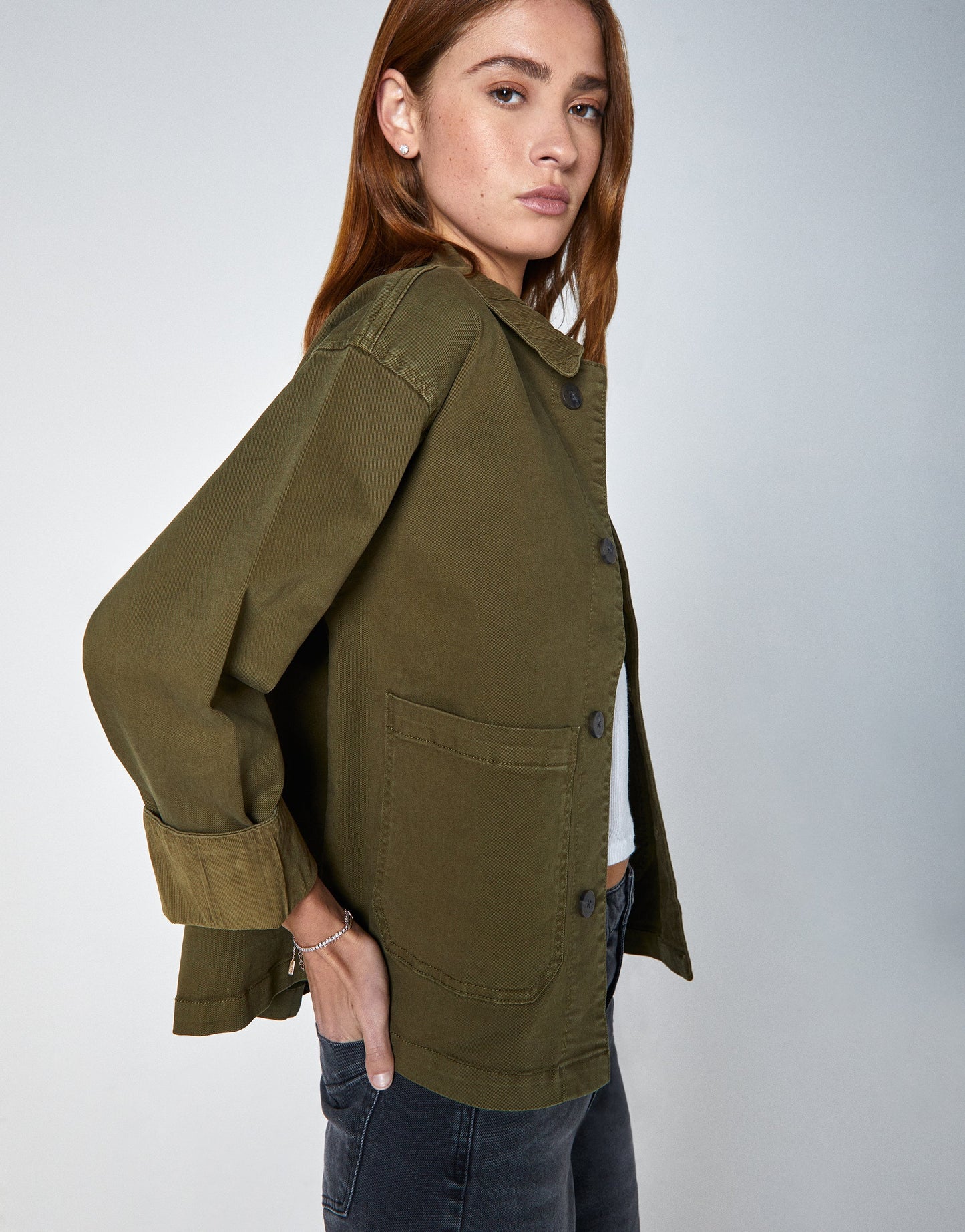 Billie Relaxed Chore Jacket - Cedar