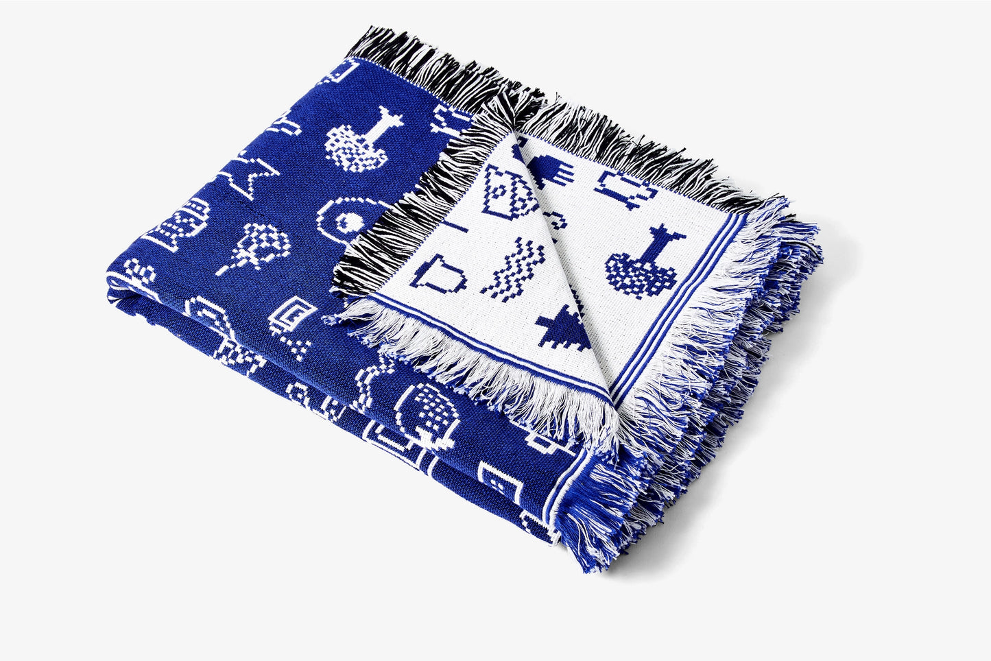 Cairo Throw - Blue/White