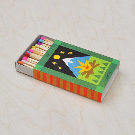 "Campfire" Risograph Printed Matchbox