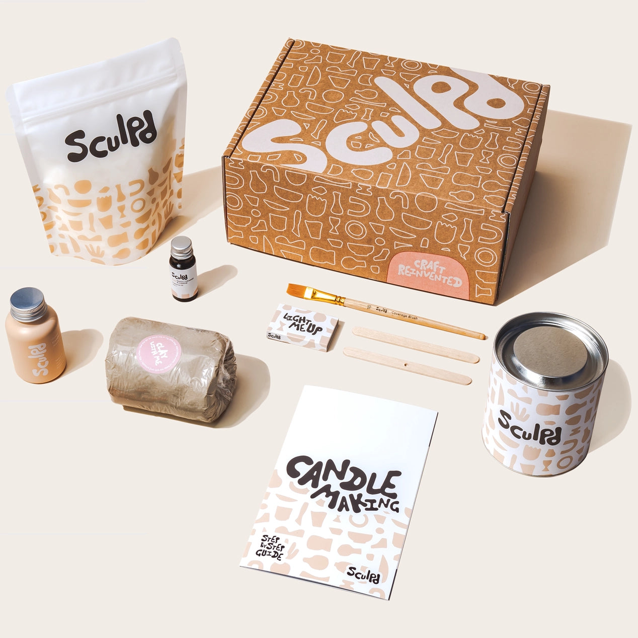 Sculpd Diy Make Your Own Candle Craft Kit - Basil & Citrus