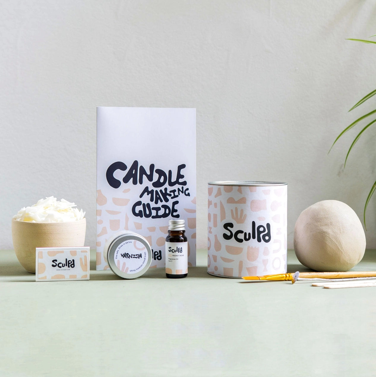 Sculpd Diy Make Your Own Candle Craft Kit - Basil & Citrus