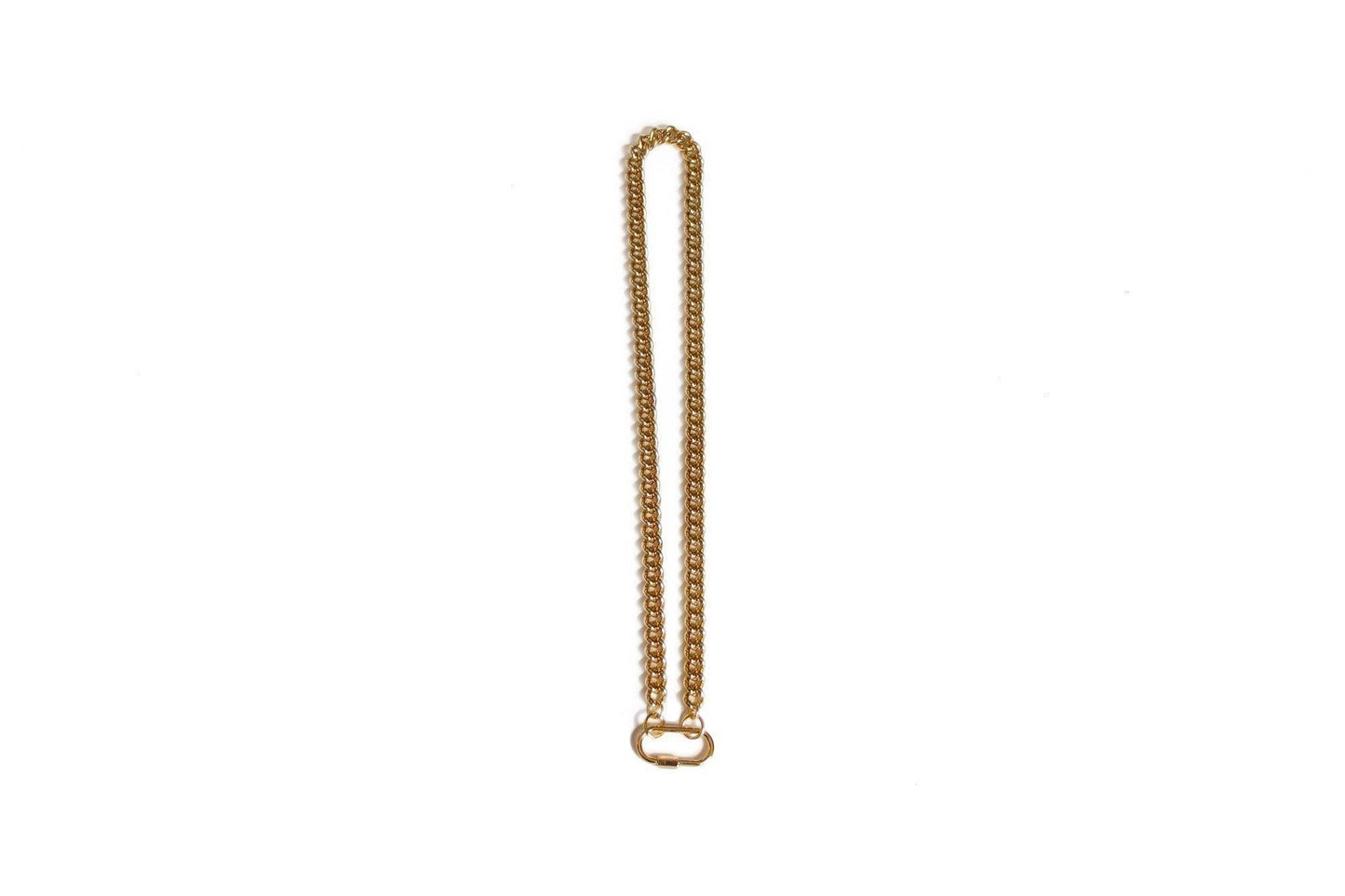 Carabiner Chunky Gold Chain Necklace