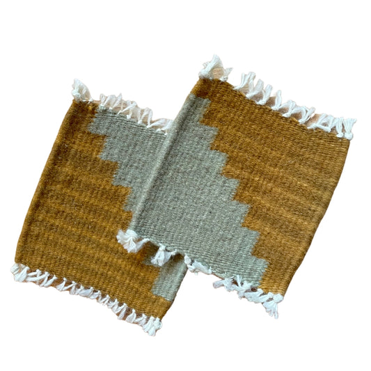 Handwoven Wool Cascada Coasters - Sage