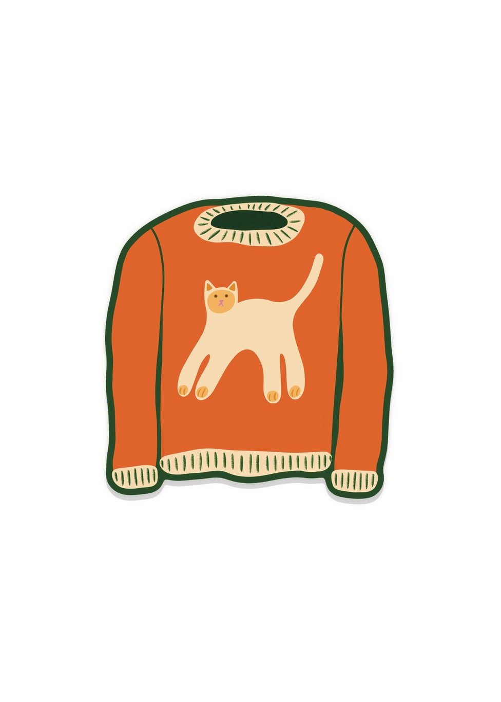 Cat Sweater Vinyl Sticker