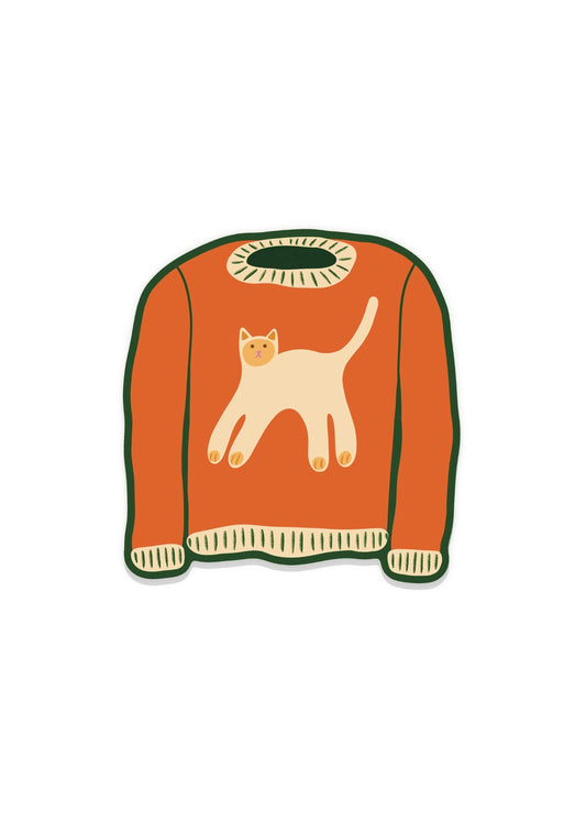 Cat Sweater Vinyl Sticker