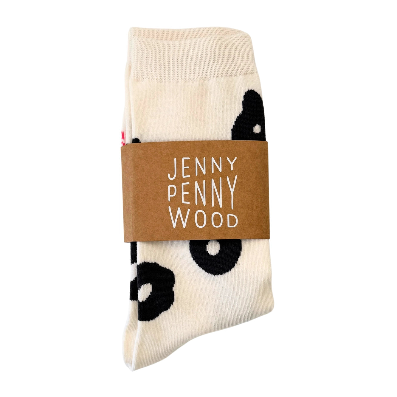 Crew Socks - Celeste in Black & Natural