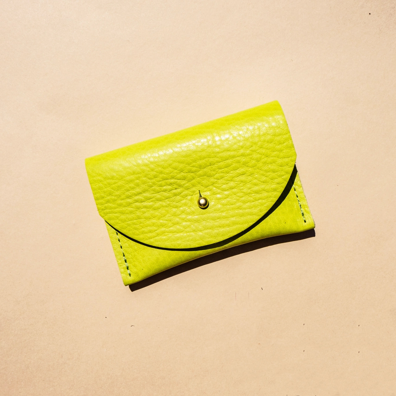 Cardholder - Chartreuse Leather