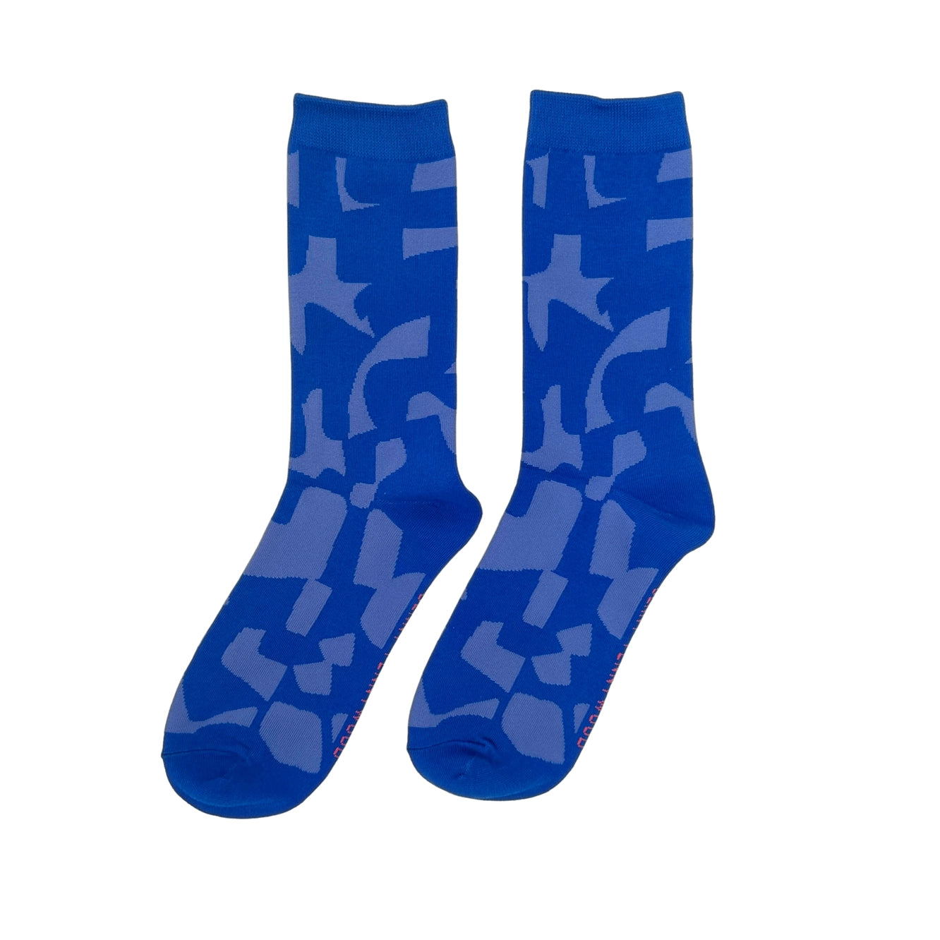Crew Socks - Checks in Cobalt & Periwinkle