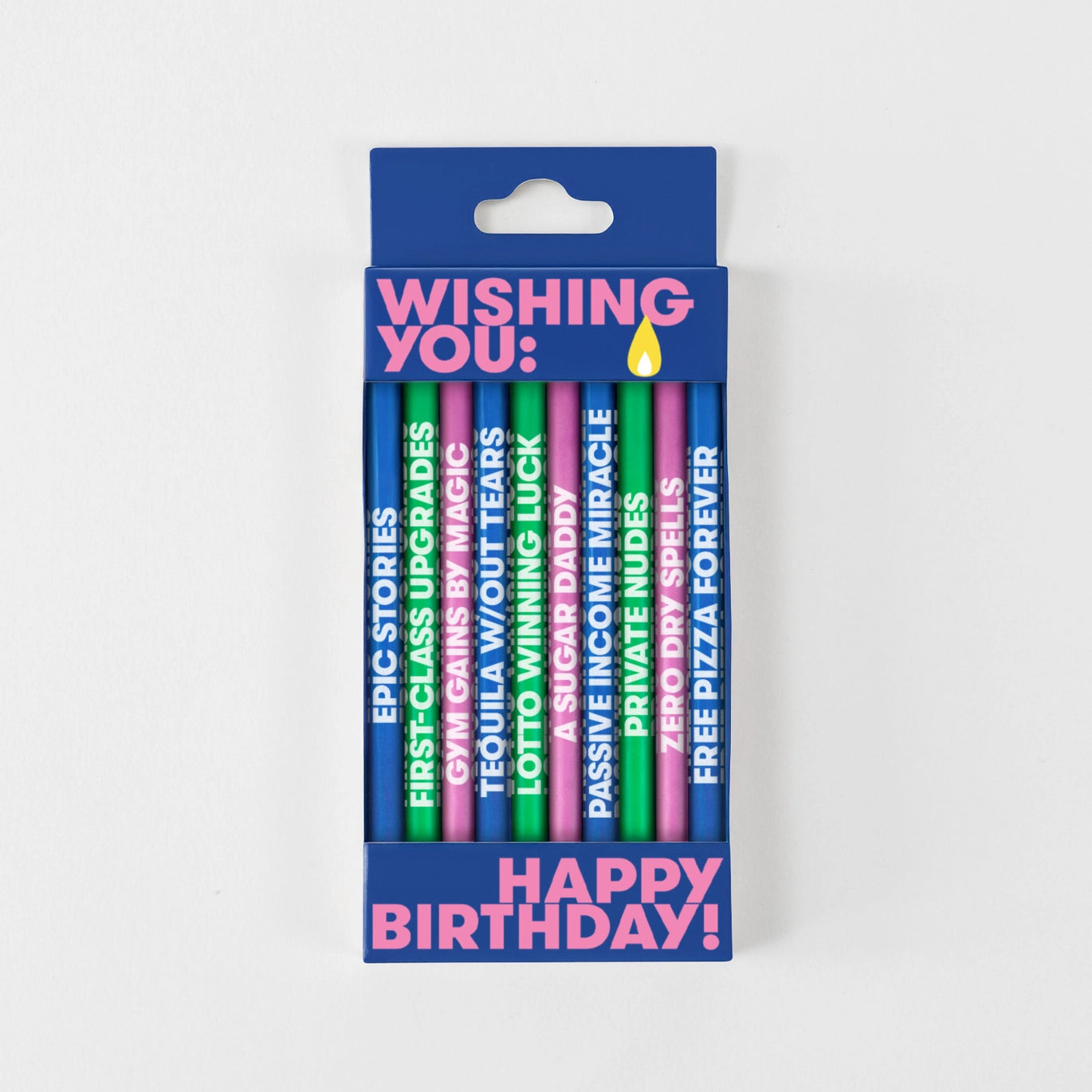 Wishing You: Cheeky Edition - Birthday Candles, 10 Pack