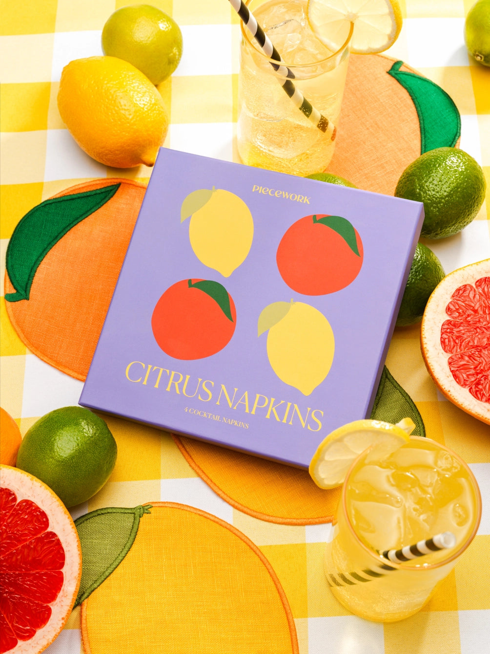Citrus Cocktail Napkins - Set of 4