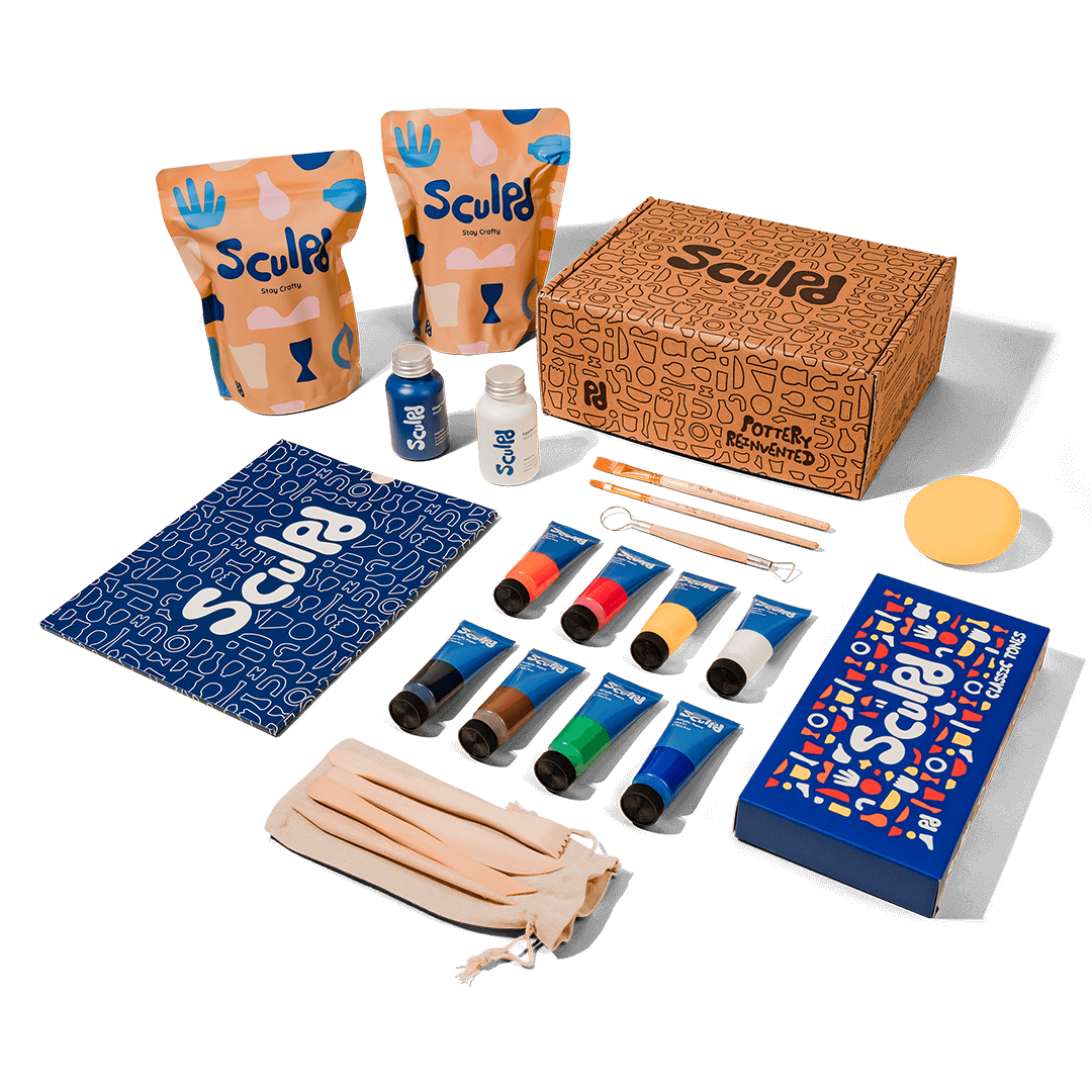 Sculpd Diy Pottery Kit & Classic Paint Set