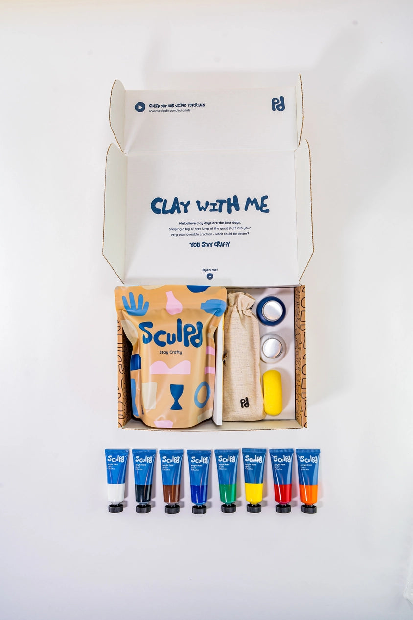 Sculpd Diy Pottery Kit & Classic Paint Set