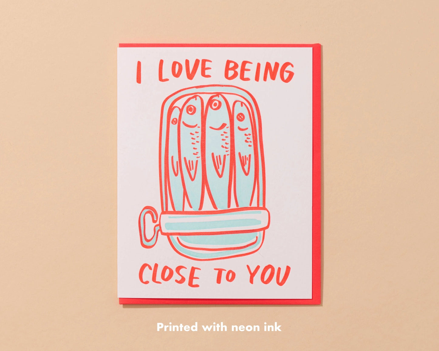 Close to You Sardine Greeting Card