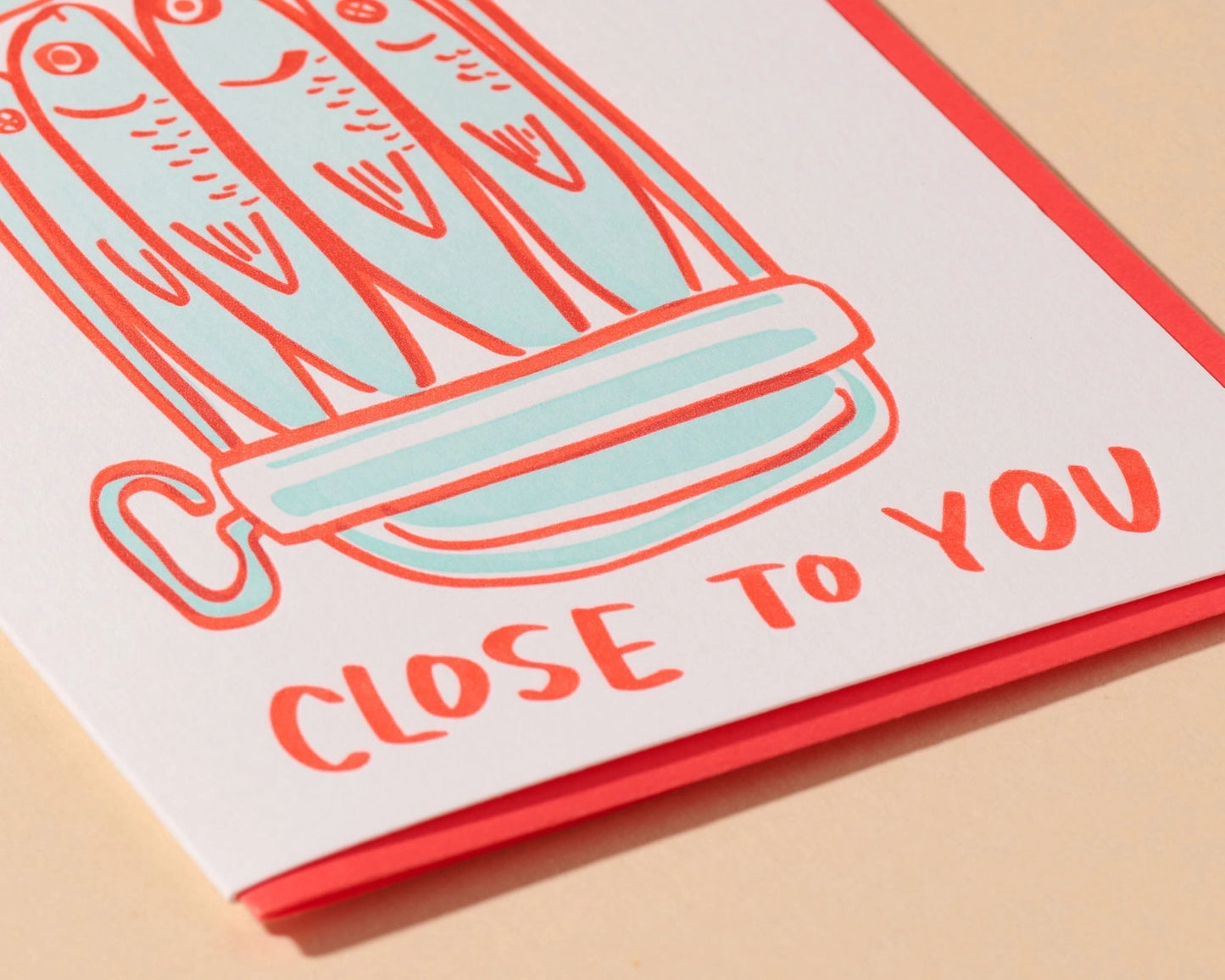 Close to You Sardine Greeting Card