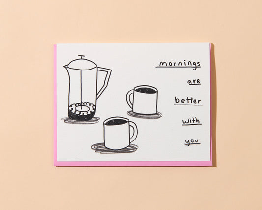 Coffee Cups Greeting Card